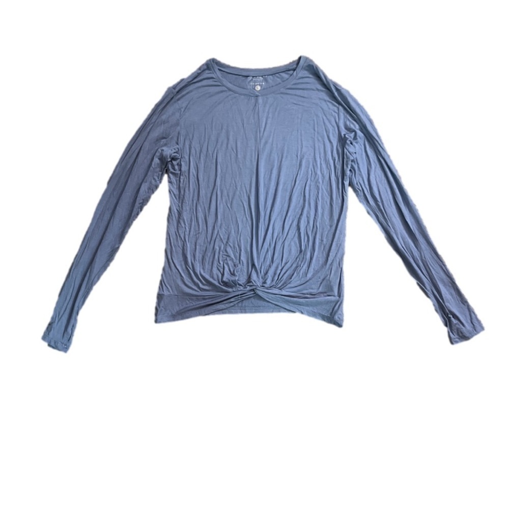 New Large Blue Laundry by Shelli Segal Long Sleeve Top